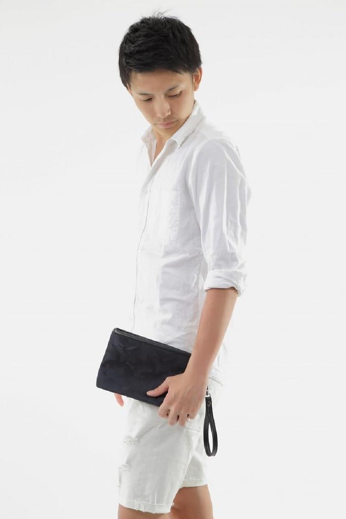 Clutch Camouflage S [cmy Select] Bag, Pattern, Men's, Indigo,