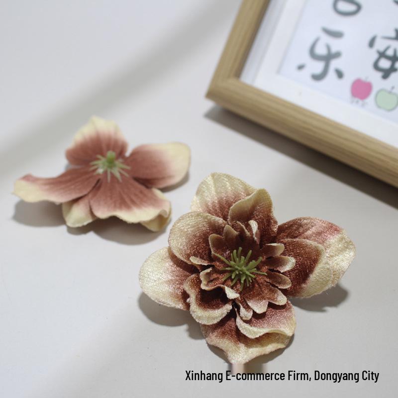 Golden Thread Flying Swallow Fabric Flowers for DIY Home, Cake Décor & Hair Accessories