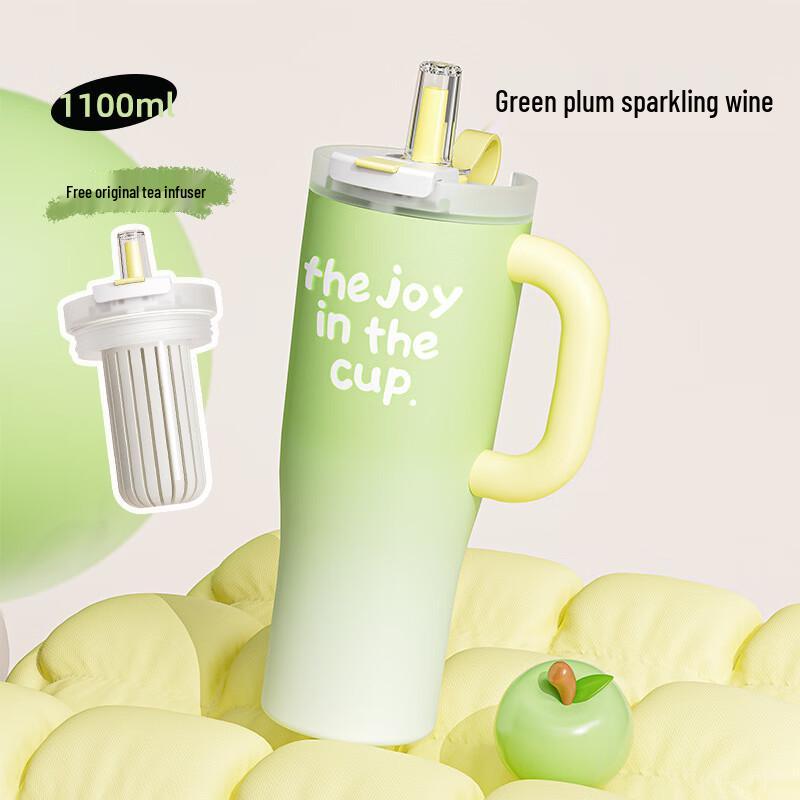 OLOEY Jumbo Ceramic Insulated Straw Mug