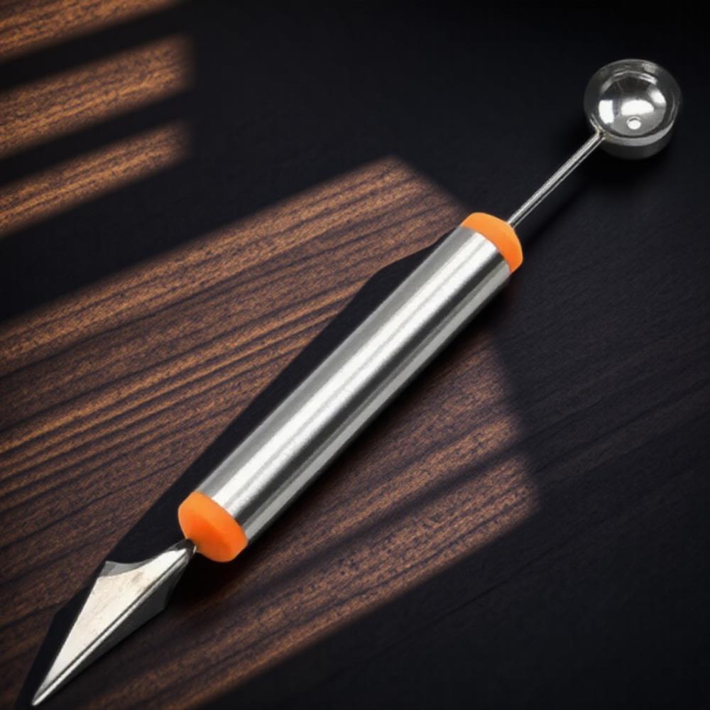Watermelon Slicer Cutter Tool Fruit Vegetable Carving Knife Ice Cream Scoop Kitchen Gadget for Cold Dishes Salad Making