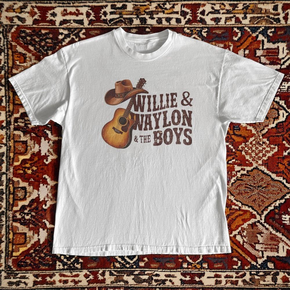 Willie Nelson & Waylon Jennings Outlaw Country Music Legend Graphic T-Shirt