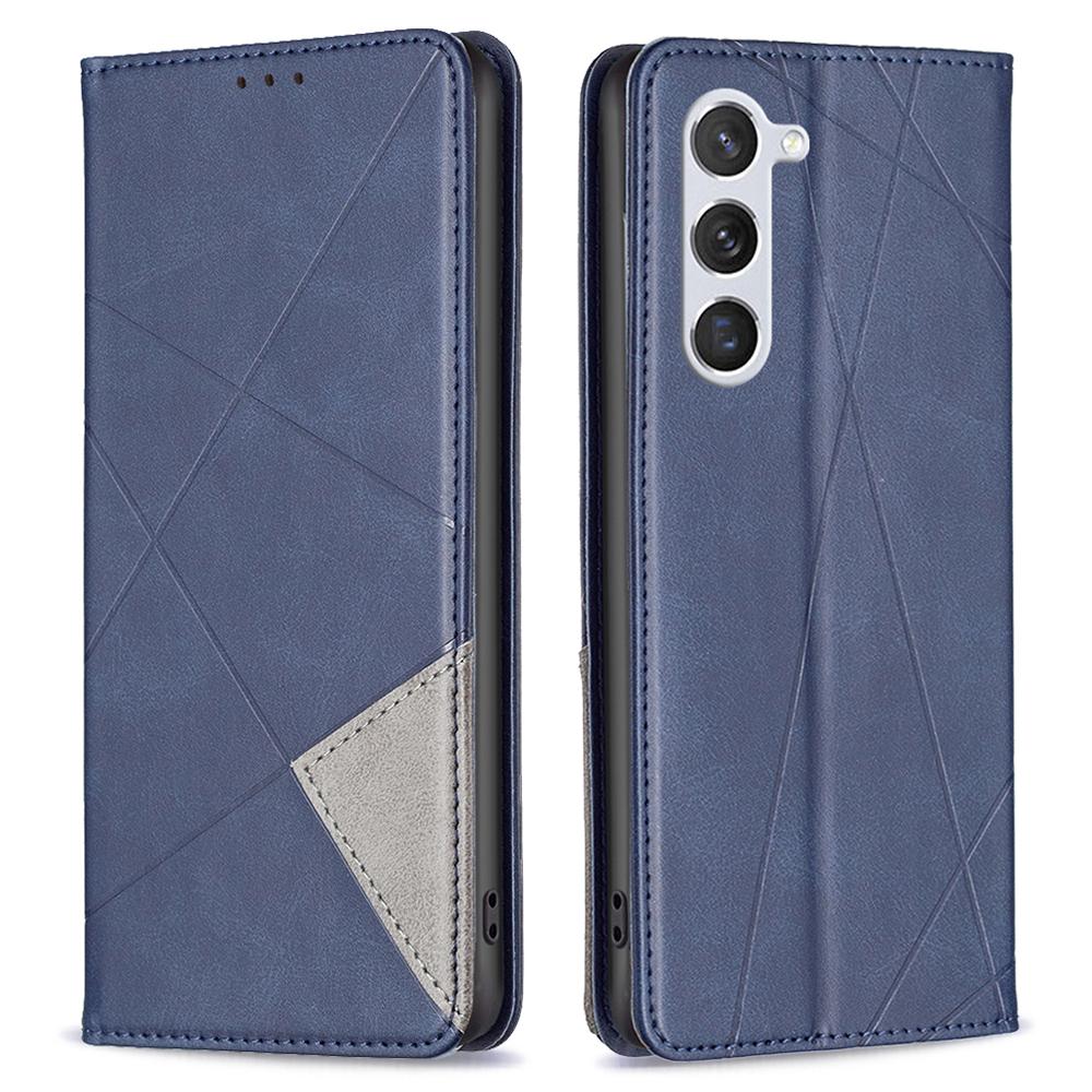 

For Samsung Galaxy S25/S24 Case Magnetic Closing PU Leather Card Slots Phone Cover Blue