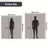 1pc thickened polyester shower curtain gray  -   With Hooks Waterproof Mildew Proof Easy Install Washable