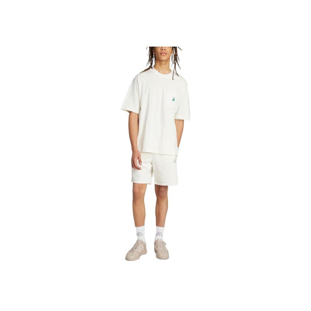 adidas SS25 Dog Soccer Patch Pocket T-Shirt Men Tops Jade-White JL9234