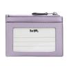 New COACH Skinny Id Case Smooth Leather Card Holder Mini Women's Light Purple CAT65-SVLL