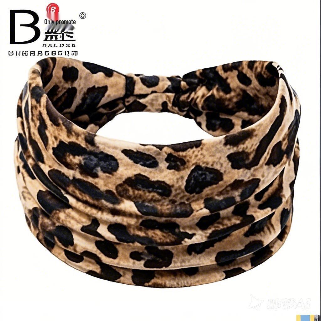 

Осенне-зимняя повязка на голову с узлом с леопардовым принтом: Трендовый эластичный влагопоглощающий аксессуар для активной одежды