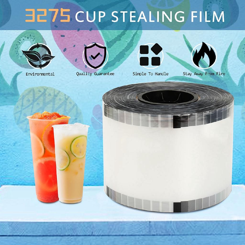90-105mm Dia Clear Cup Sealer Bubble Tea Juice Drink Film Cover Sealing Film for Cup Sealer Sealing Machine Cover 3725 Cups