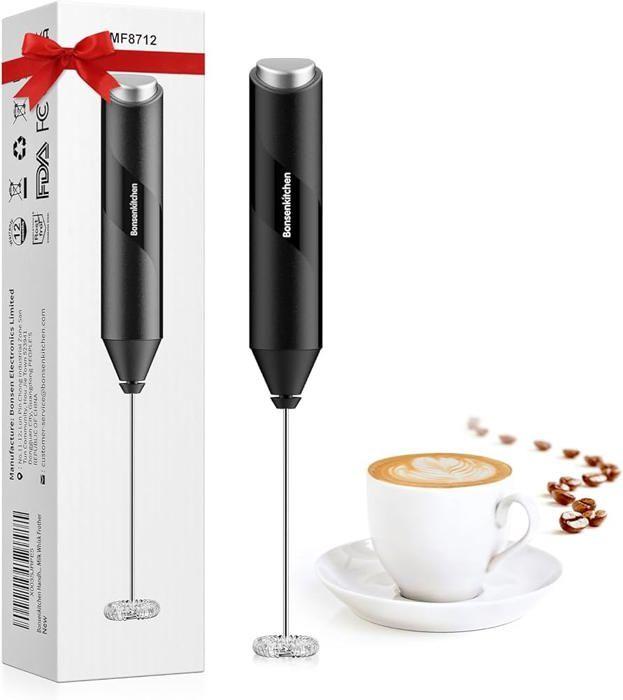 Bonsenkitchen Elektrický napěňovač mléka, Nerezový napěňovač mléka, Výkonný mixér na kávu