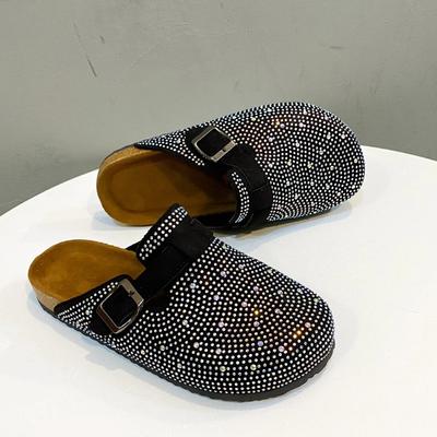 Crystal Chunky Outdoors Slippers Shoes Summer Clogs Woman House Slippers Pantofle Luxury Slides Med Beach Designer Flip Flops