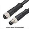 Waterproof Double Plug M8 3P 4P 5P 6P 8Pin 1M 2M PUR/PVC Cable Straight/Angle Aviation Male Female Plug Sensor Power Connector
