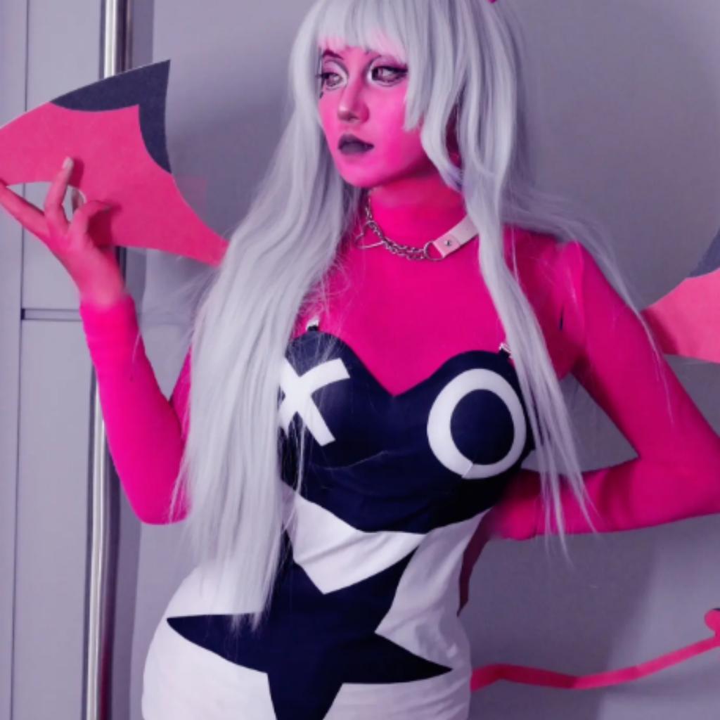 Costume Cosplay Verosika Mayday di Helluva Boss, Abito da Palco Demone Succubo per Halloween