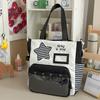 School bag cute and sweet pain bag for middle school students, high aesthetic value color-blocking Japanese niche design for girls' shoulder bag