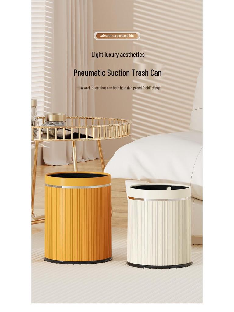 Modern Minimalist Large Capacity Lidless Trash Can for Home