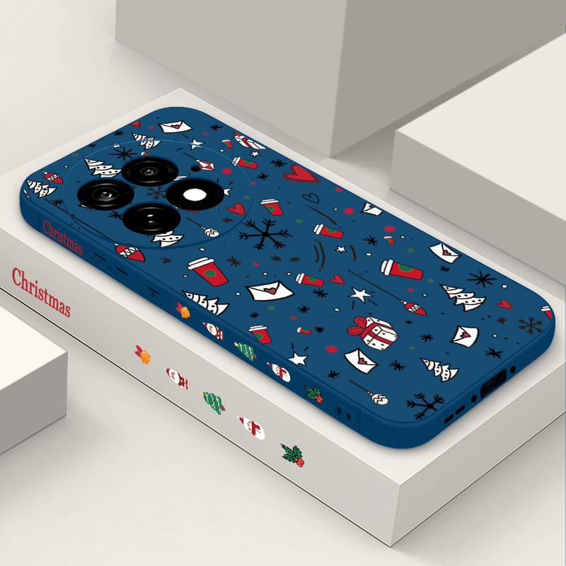 

Чехол для телефона с рождественским узором для OnePlus 15 13 12 13R 12R 11R Nord 5 5G, тонкий, мягкий, силиконовый TPU, для OnePlus Ace 5 3 2 OnePlus 13