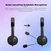 USB Wired Headset with Noise Cancelling Microphone On Ear Computer Headphone Call Center Earphone Volume Control