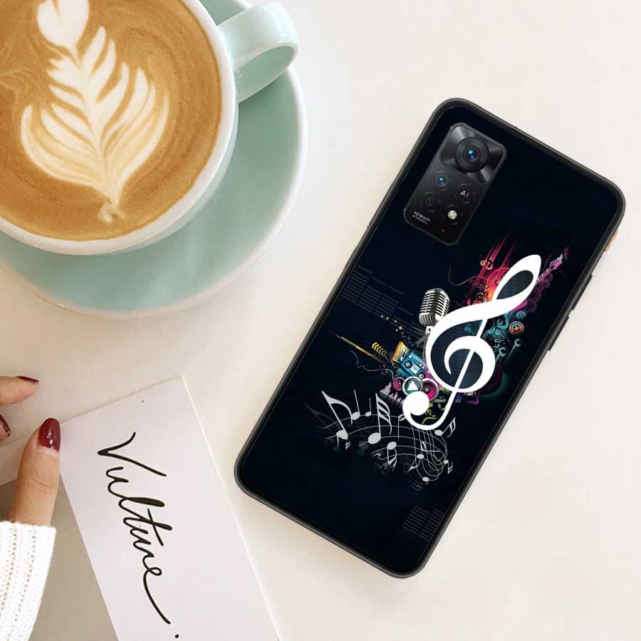 Piano Keys Musical Phone Case For Redmi 13C 14C Note 13 14 Pro 5G Plus 12 12C 10 10A 10C 9 9A 9C 9T 8 8A K70 Pro Xiaomi Cover Si