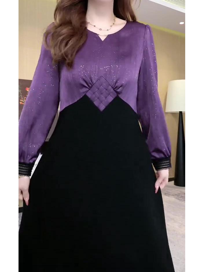 2025 Spring High-End Silk-Like Loose Plus Size Slimming Dress for Women