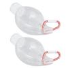 2er Set 50ml Reiseflasche mit Schlüsselanhänger Klappdeckel Plastikflasche für Flüssigkeiten Nachfüllbar Auslaufsicher