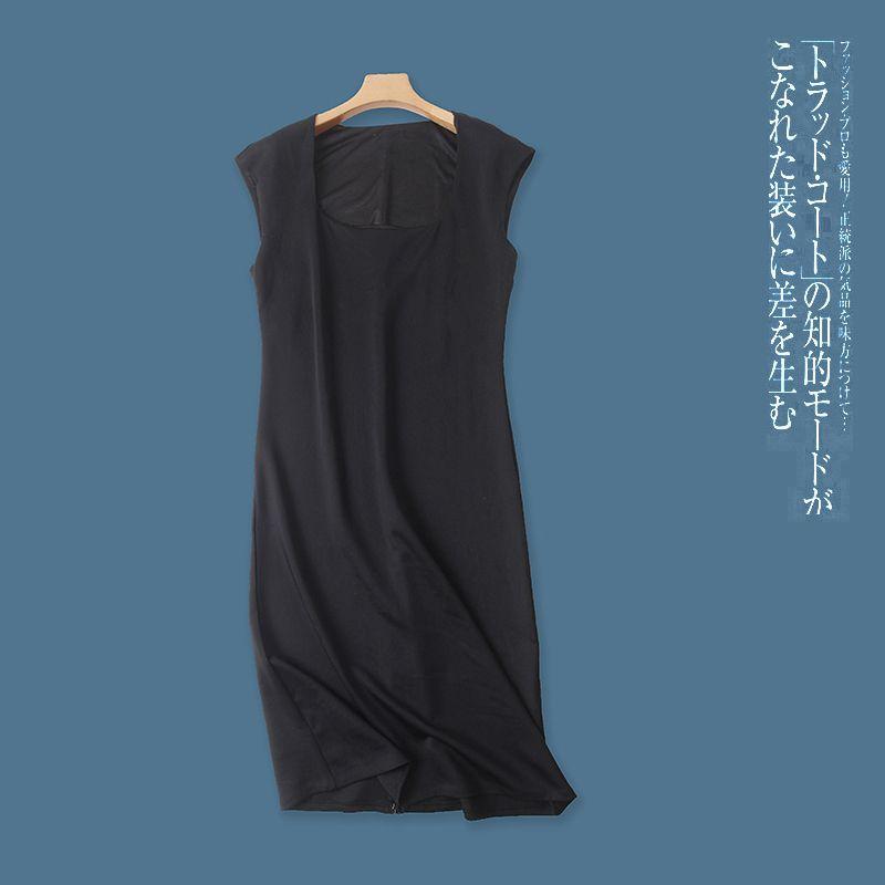 

Женское экспортное платье без рукавов из эластичного материала с воздушным слоем Black B- 8-22-1 L