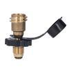 Brass Gas Tank Adapter Propane Refill Adapter with Black Handle POL Convert QCC1 Type 1