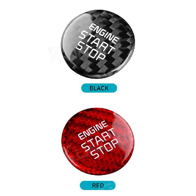 Real Hard Carbon Fiber Sticker For Kia Stinger 2019 2020 2021 2022 2023 Car Start Engine Stop Button Cover Interior Trim