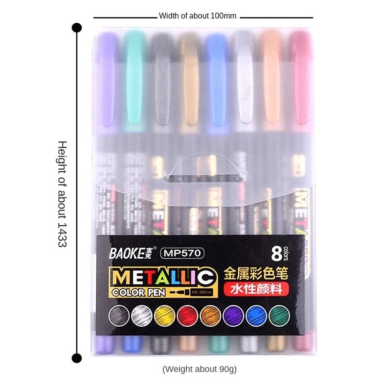 8 Colori Pennarello Metallico per Acqua Pennarello Metallico per Tessuto Penna per Disegno Graffiti Ceramica Fai da Te Penna Colorata per Artigianato Cancelleria Artistica