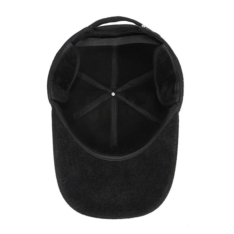 Winter Men's Hat Middle-Aged Baseball Cap Warm Dad Ear Cap Thick Woolen Hat