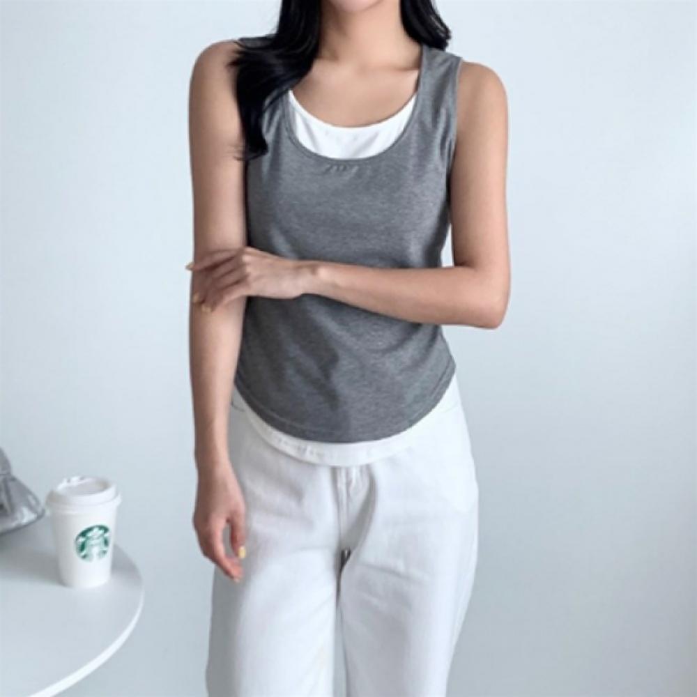 New ArrivalS Open RUn Women S Simple U Neck SleeveleSS Layered T SHirT roUnded H