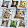 Insomnibob Bobs Burgers Pillow Case Antidustmite Pillowcase Invisible zipper silky short plush Sofa cushion cover
