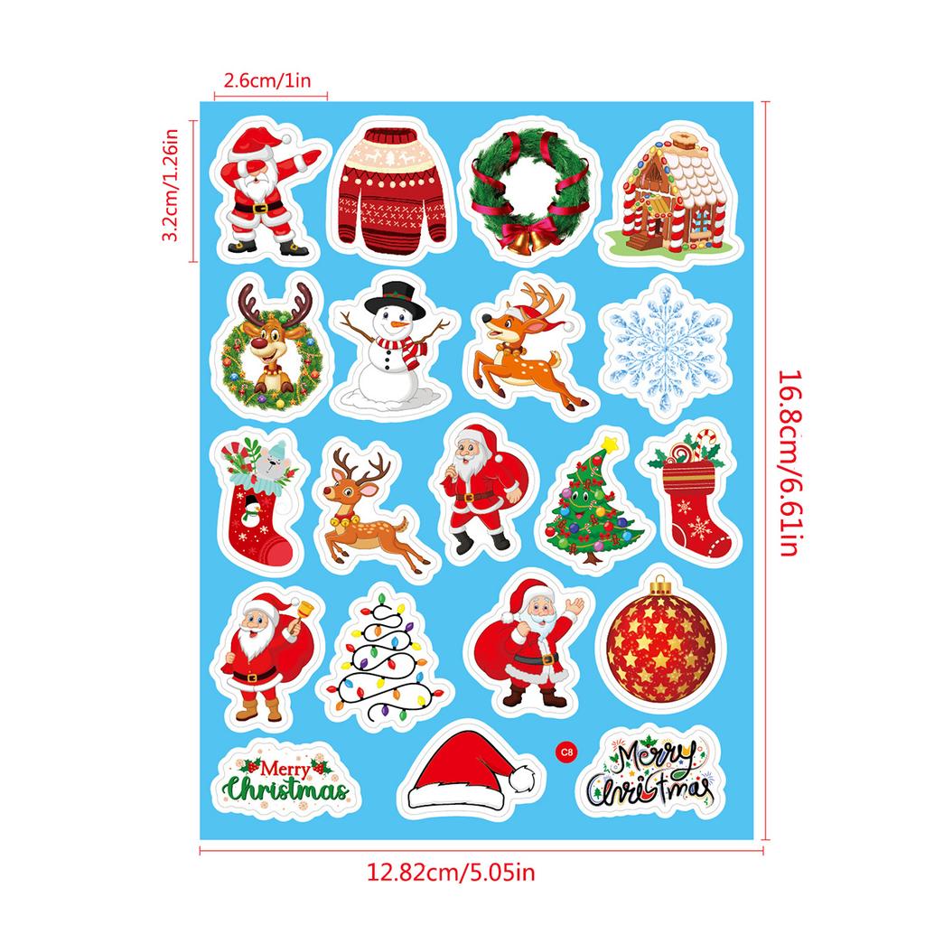 160Pcs Holiday Stickers Christmas Theme Stickers for Kids Christmas Ornament Stickers Bulk Pack Party Gifts for Adults Party