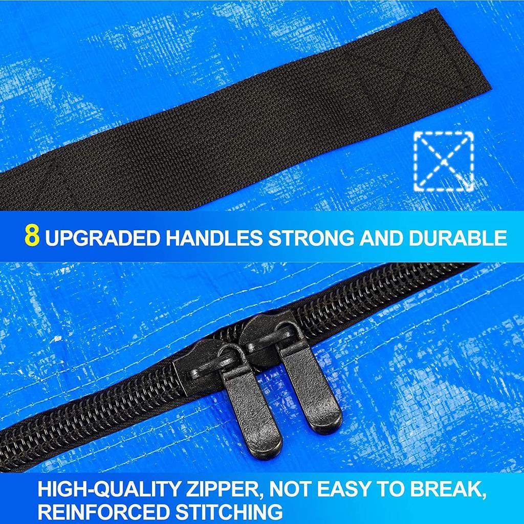 Heavy-Duty Mattress Packaging Cover, with Sturdy Handles & Heavy-Duty Zipper, Essential Bag for Moving & Storage