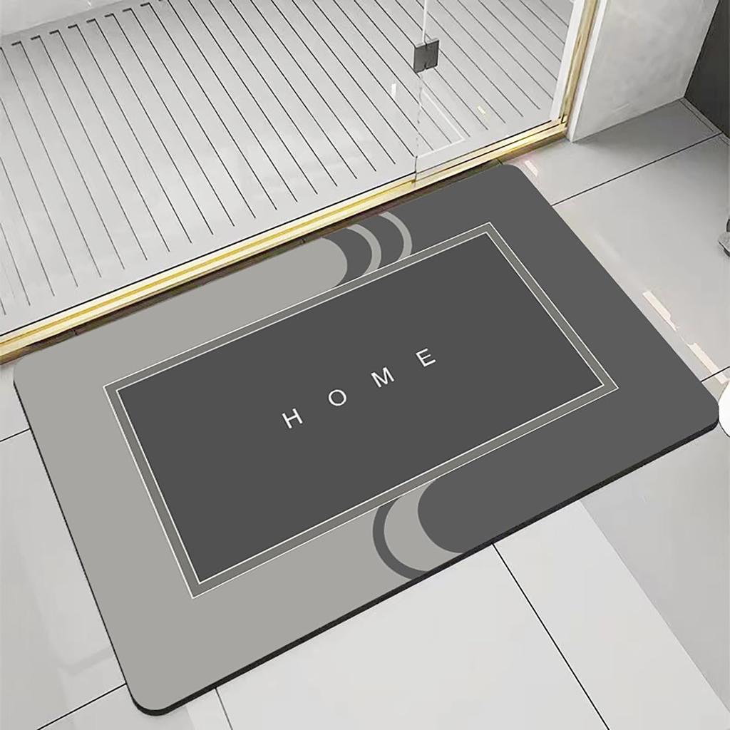 Bathroom Non-slip Mat Floor Bathroom Quick Drying Mat Toilet Door Soft Diatom Mud Absorbent Mat Dirt Resistant