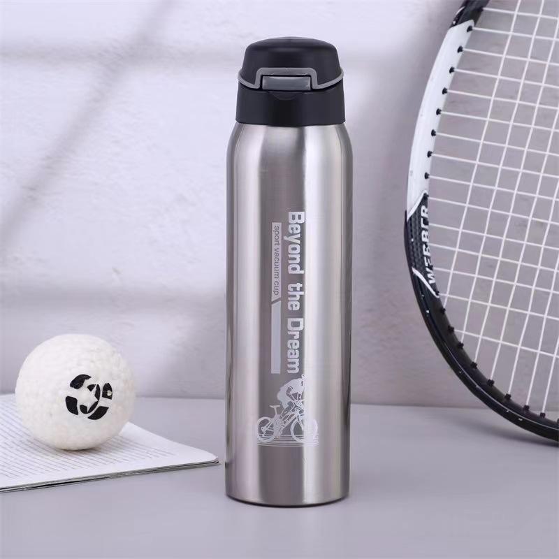 Outdoor Sports Kettle With Handle, Portable Thermos Cup, Anti-Drop Mountaineering Water Cup, Household Vacuum Cup