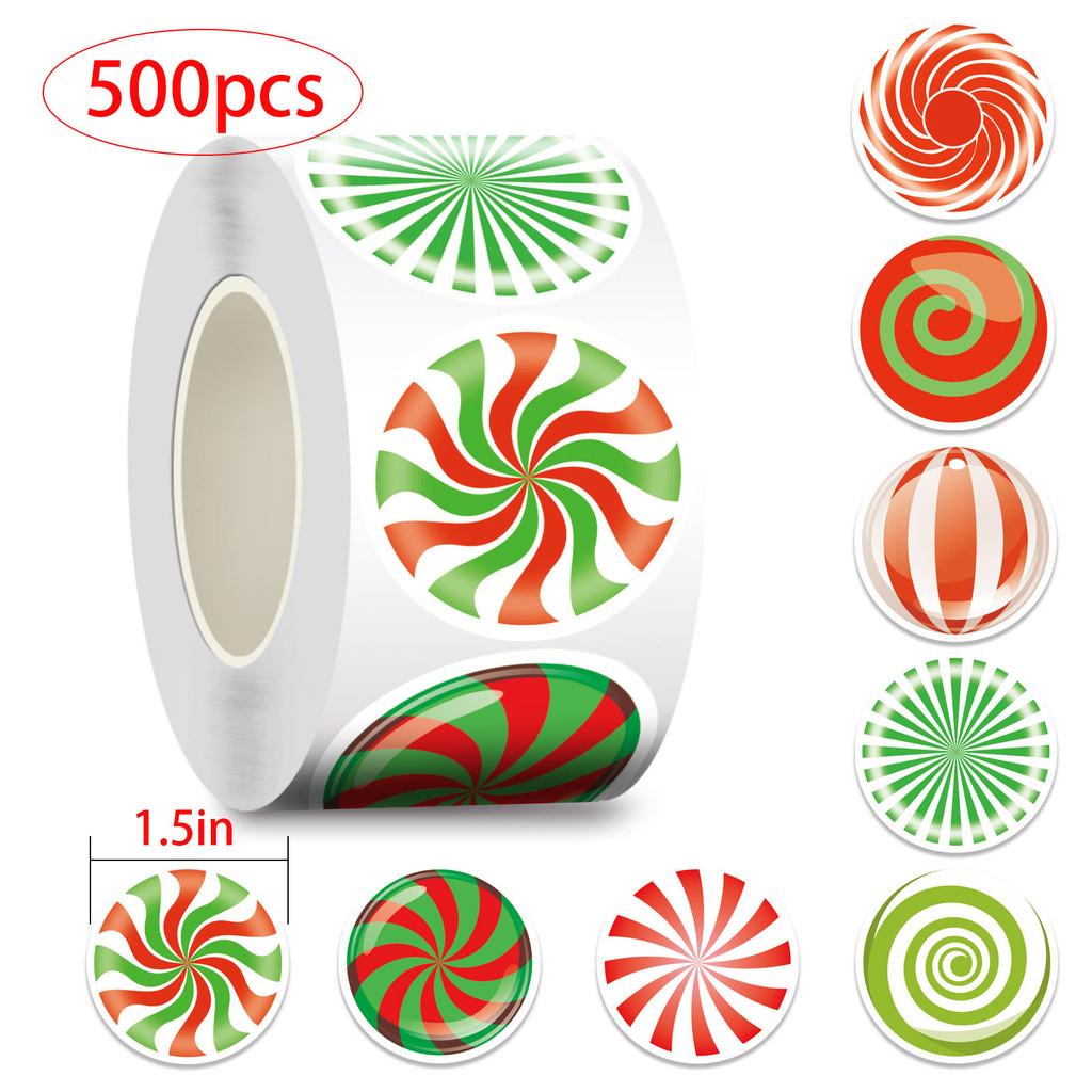 Xh097 Stickable Adorable Christmas Candy Labels For Creative Projects Holiday