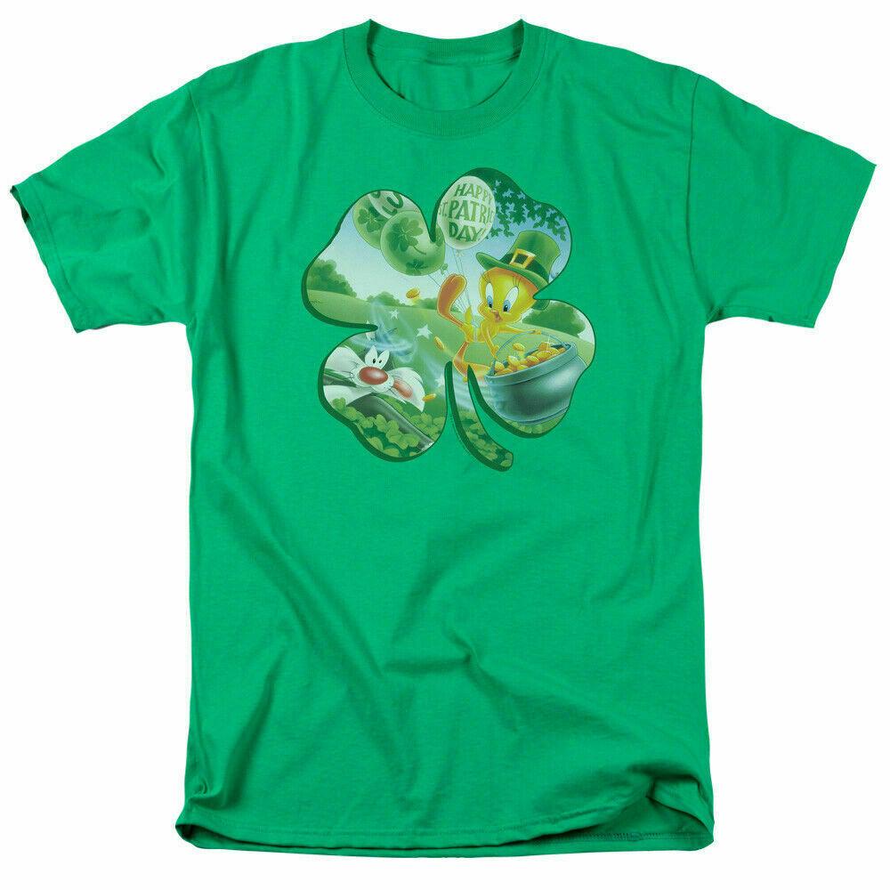 26 Looney Tunes Tweety Shamrock T Shirt Mens Licensed Cartoon Tweety Bird Green Unisex T-Shirt XXXL