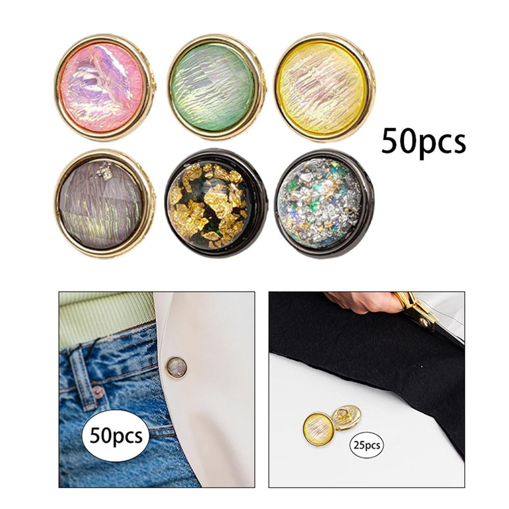 50 Sewing Button Decorative 12mm Single DIY for Shirt Uniform Jeans Jacket Coat