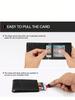 Men's Theft-Proof RFID Blocking Leather Money Clip Carbon Fiber Wallet With Multi-Card Slots Slim Wallet Card Holder