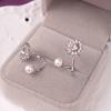 1 Pair Stud Earring Fine Workmanship Elegant Lightweight Snowflake Charm Earrings Ear Stud for Dating
