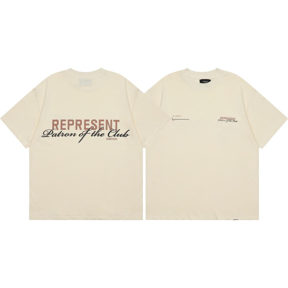 Pure Cotton Letter T-shirt Street  Men And Women  Pattern Printed Casual Tees Y2K Harajuku Gothic Loose Top