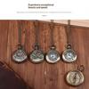 Bronze Retro Round Hollow Characteristic Quartz Pocket Watch Men's And Women's Fashion Necklace Pendant Jewelry Gift