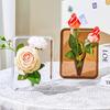 Acrylic Transparent Photo Frame and Decorative Flower Vase for Home Decor