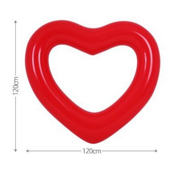 KS Mall Sunny Water Large Heart Tube 120cm, Korean Water Fun Items
