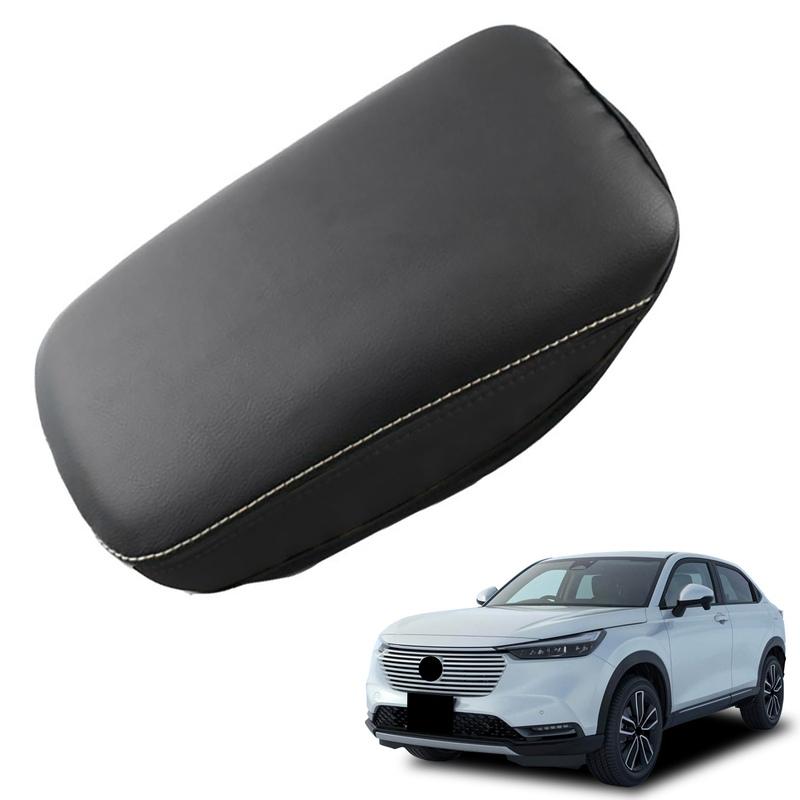 

AEE5-Car Center Console Lid Armrest Box Leather Protective Cover Cushion Pad For Honda HRV HR-V Vezel чёрный