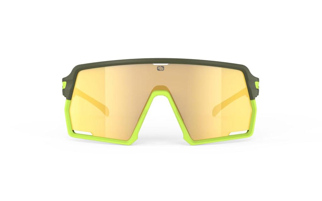Kelion Olive Matte Yellow Lens 144mm [RUDYPROJECT] Sunglasses, Frame, Multi-Laser Lens, Width