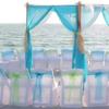 5pcs 275cm Chair Bows Reusable Sheer Organza Chair Sashes  Birthday Banquet