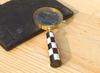 Antique Brass Handheld Magnifier Reading Magnifying Glass ,