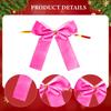 12Pcs Christmas Bows for Christmas Tree Staircase Topper Ornament Door Small Home Bowknot Wreath Velvet Ornaments Wreath Bow
