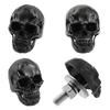 Skull License Plate Screw Fasteners Decorative Cool Funny License Plate Bolts License Plate Frame Kit 4 Pcs Aluminum Alloy Universal Fit Most Cars