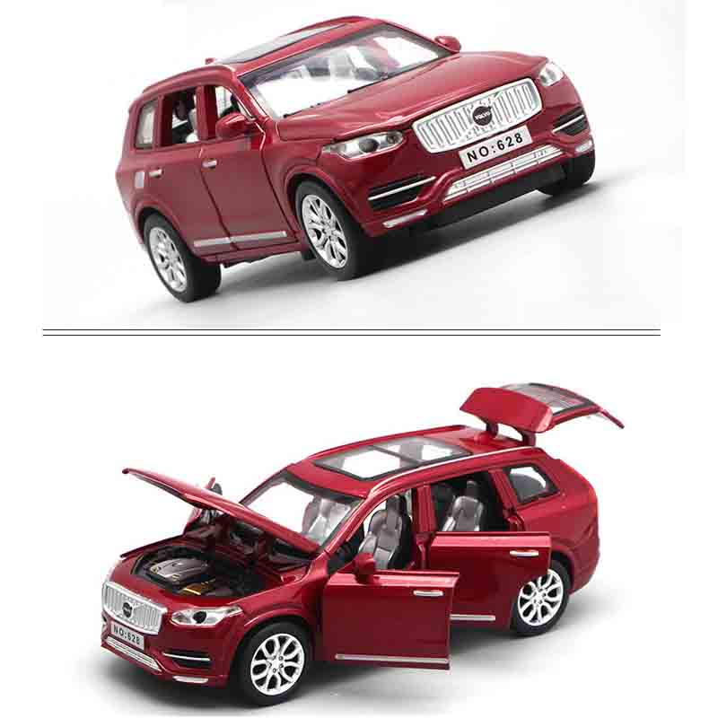 1/32 Scale XC90 Diecast Car Model Toy, Pull Back Toy Vehicle with Sound and Light for Kids Toddler Boys Girls Gift Collection