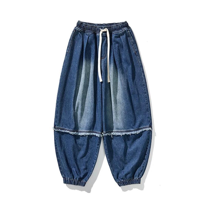 Autumn Winter Men's Vintage Casual Jeans Loose Denim Harem Pants Men Cotton American Retro Cargo Jeans Streetwear Denim Trousers